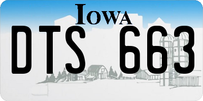 IA license plate DTS663