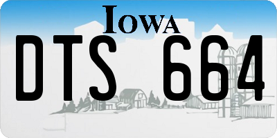 IA license plate DTS664