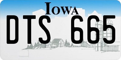 IA license plate DTS665