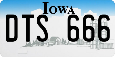 IA license plate DTS666