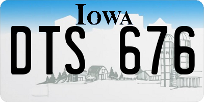 IA license plate DTS676