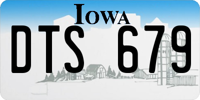 IA license plate DTS679