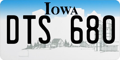 IA license plate DTS680