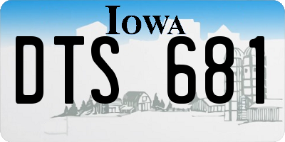 IA license plate DTS681