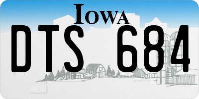 IA license plate DTS684
