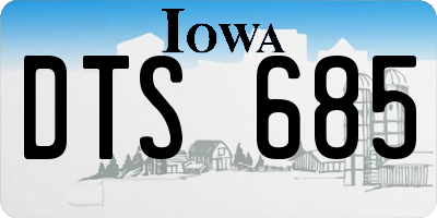IA license plate DTS685