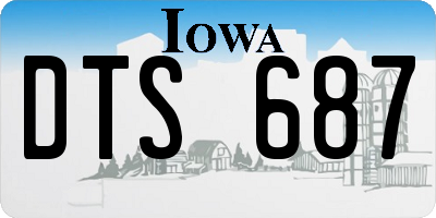IA license plate DTS687