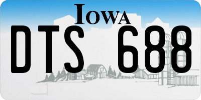 IA license plate DTS688