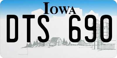 IA license plate DTS690