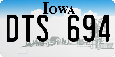 IA license plate DTS694
