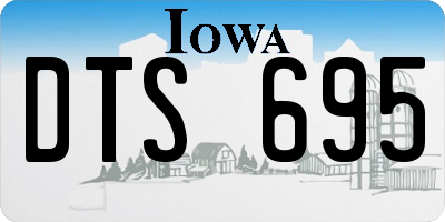 IA license plate DTS695