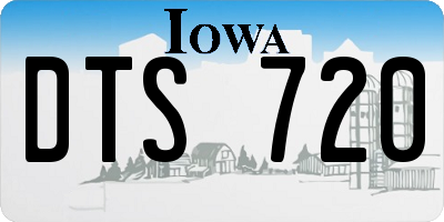 IA license plate DTS720