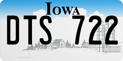 IA license plate DTS722