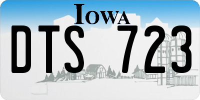IA license plate DTS723