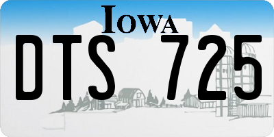 IA license plate DTS725