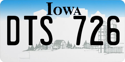 IA license plate DTS726