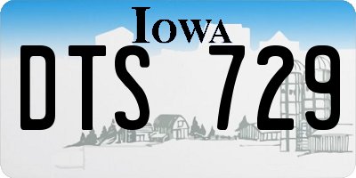IA license plate DTS729