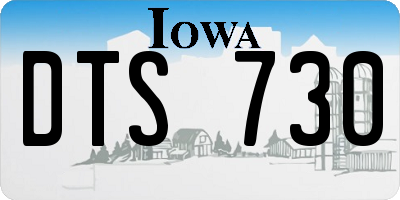 IA license plate DTS730