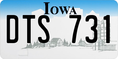 IA license plate DTS731