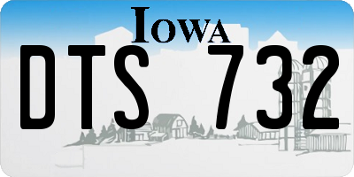 IA license plate DTS732