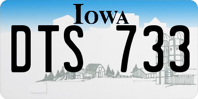 IA license plate DTS733