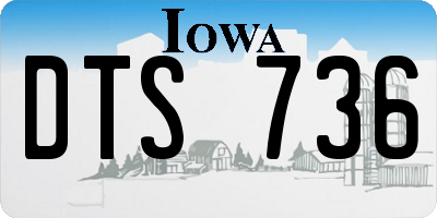 IA license plate DTS736