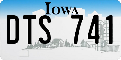 IA license plate DTS741