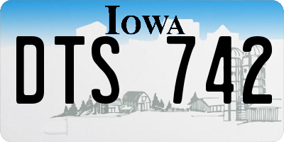 IA license plate DTS742