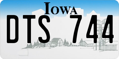 IA license plate DTS744