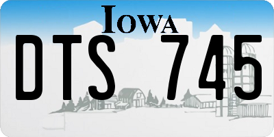 IA license plate DTS745