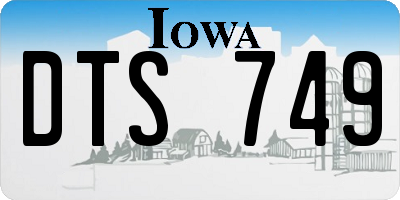 IA license plate DTS749