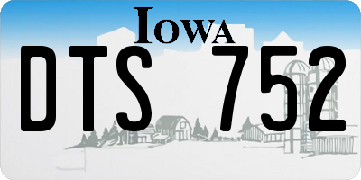 IA license plate DTS752