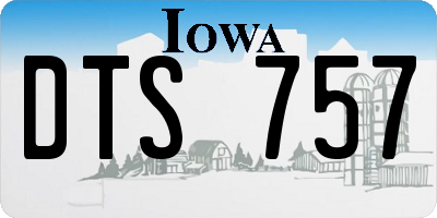 IA license plate DTS757