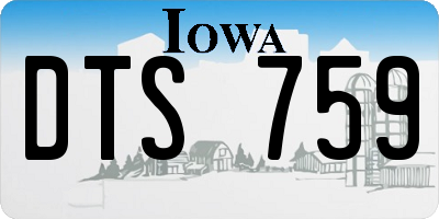 IA license plate DTS759