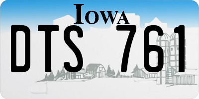IA license plate DTS761