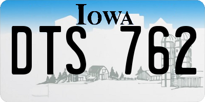IA license plate DTS762