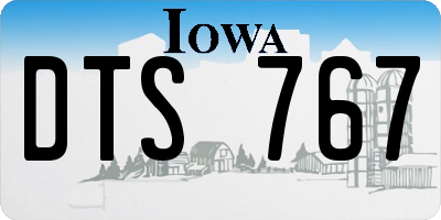 IA license plate DTS767