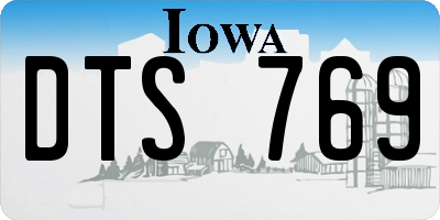 IA license plate DTS769