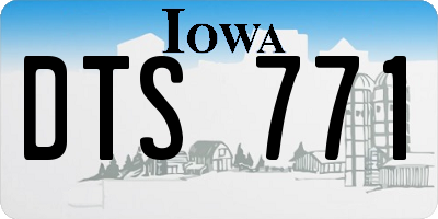 IA license plate DTS771