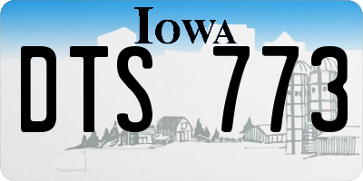 IA license plate DTS773