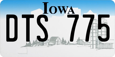 IA license plate DTS775