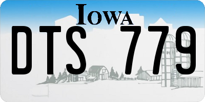 IA license plate DTS779