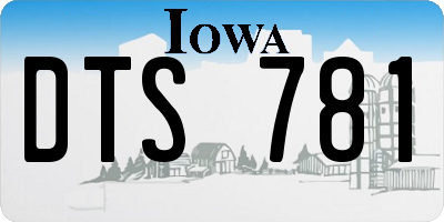 IA license plate DTS781