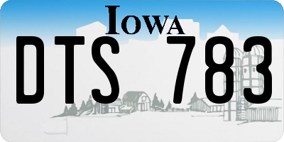 IA license plate DTS783