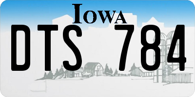 IA license plate DTS784