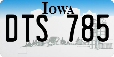 IA license plate DTS785
