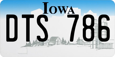 IA license plate DTS786