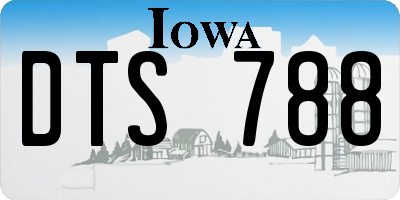 IA license plate DTS788