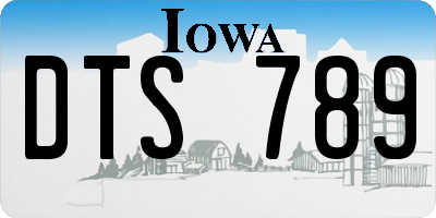 IA license plate DTS789