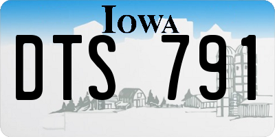 IA license plate DTS791